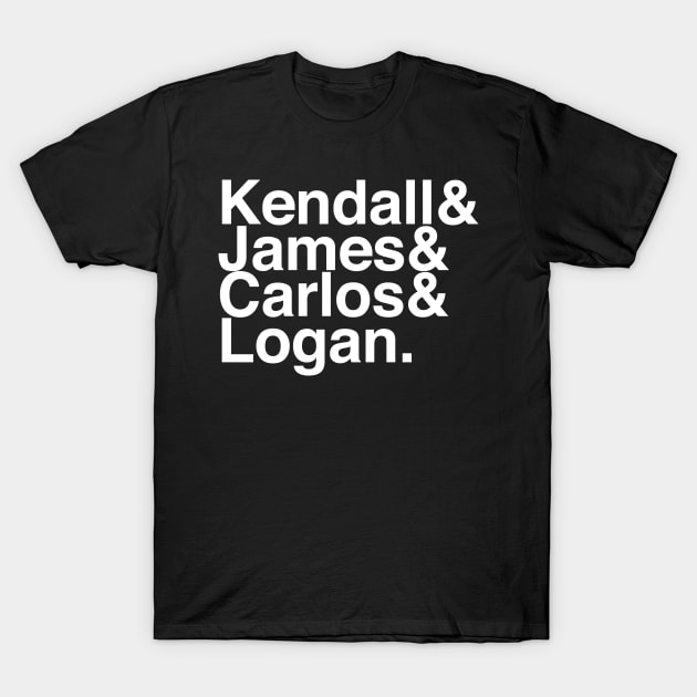 Big Time Rush Helvetica List T-Shirt by waffletoast215